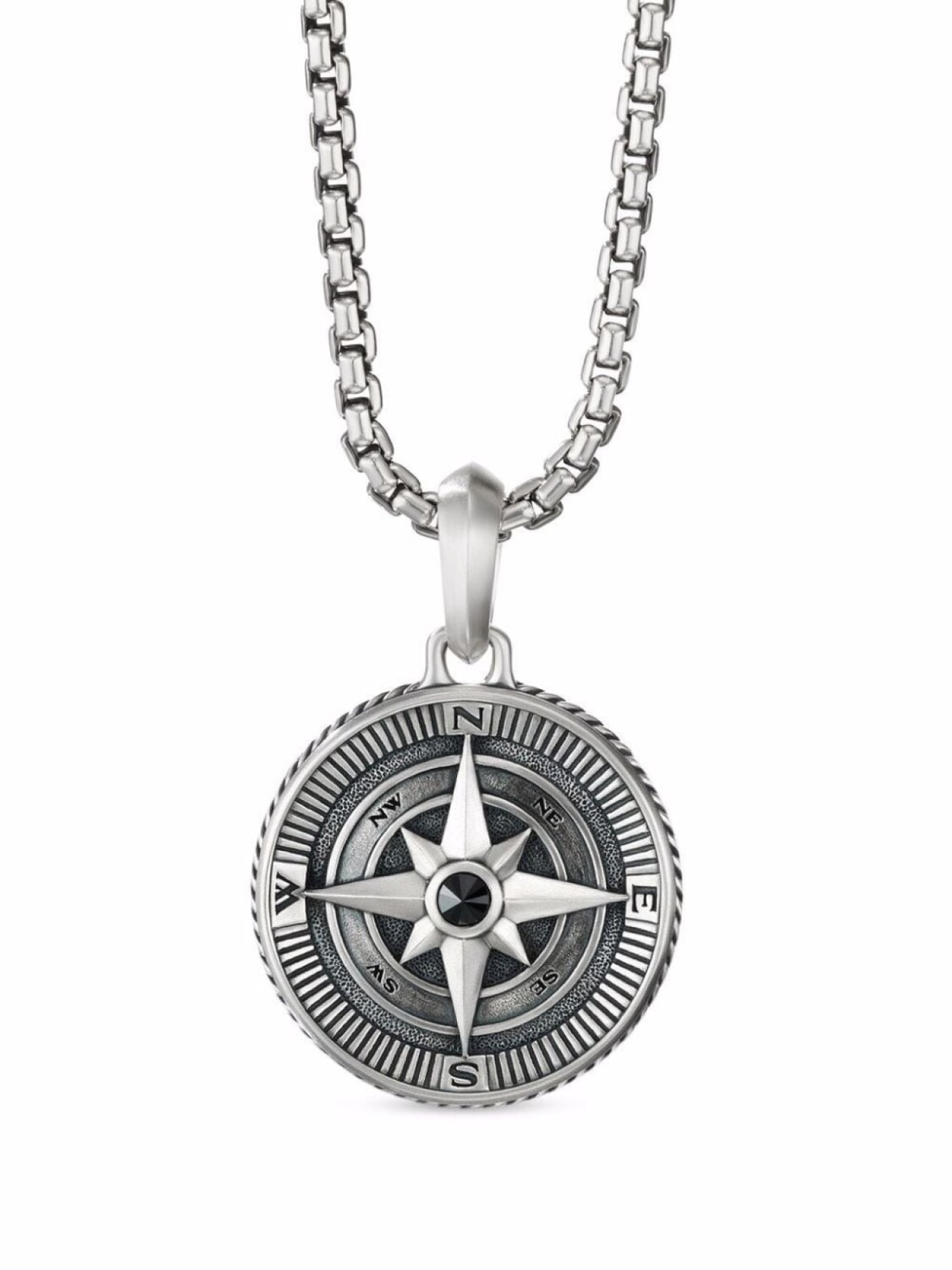 

Серебряная подвеска Maritime Compass с бриллиантами David Yurman, серебряный
