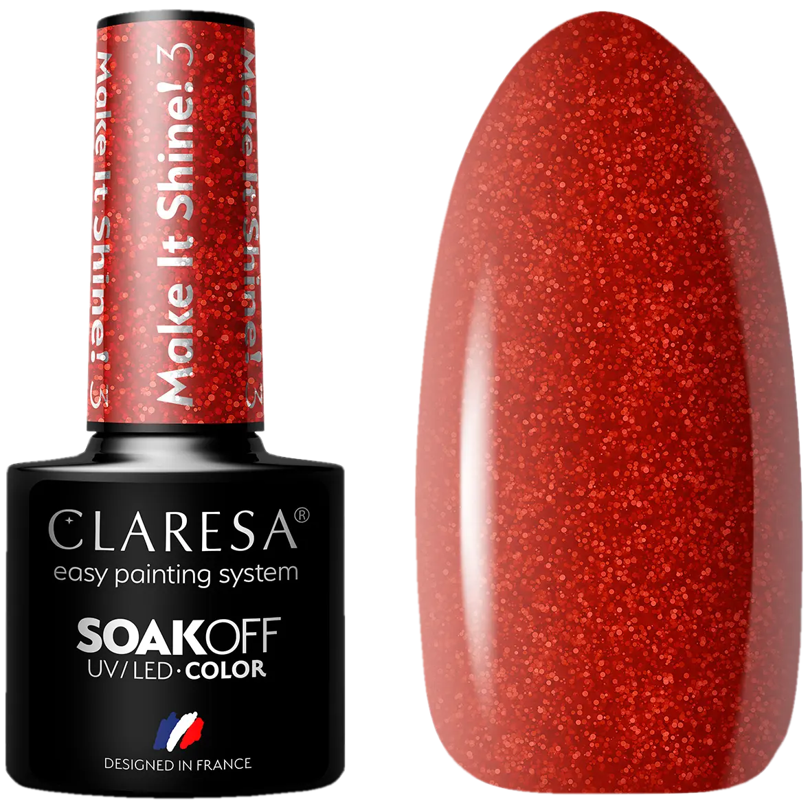 

Гибридный лак для ногтей 3 Claresa Make It Shine!, 5 гр