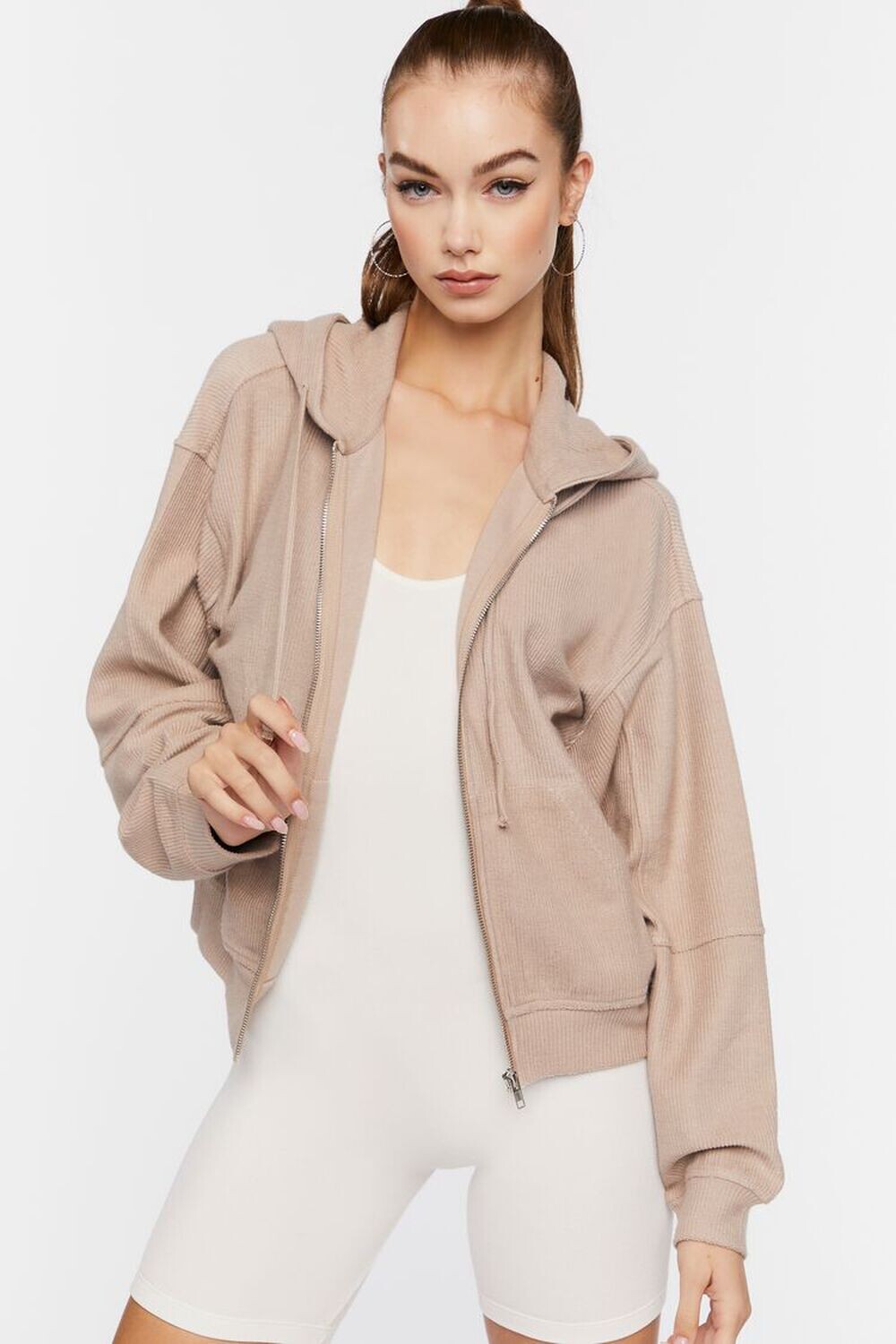

Толстовка на молнии в рубчик Forever 21