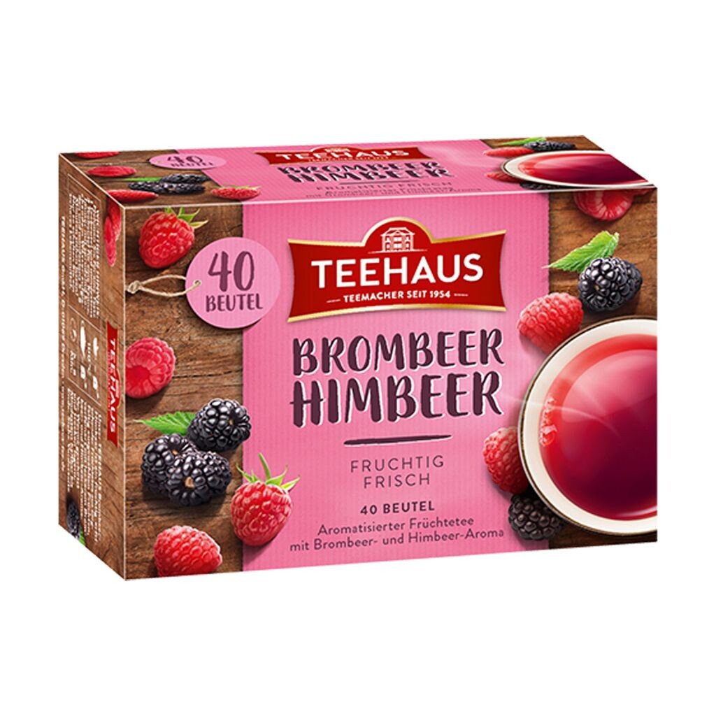 

Чай фруктовый Teehaus ежевика и малина со свежим фруктовым вкусом 90г Teekanne