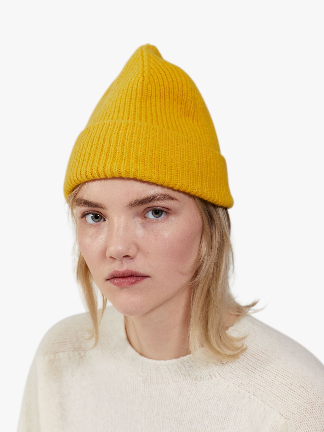

Шапка унисекс из смеси овечьей шерсти Le Bonnet, горчица