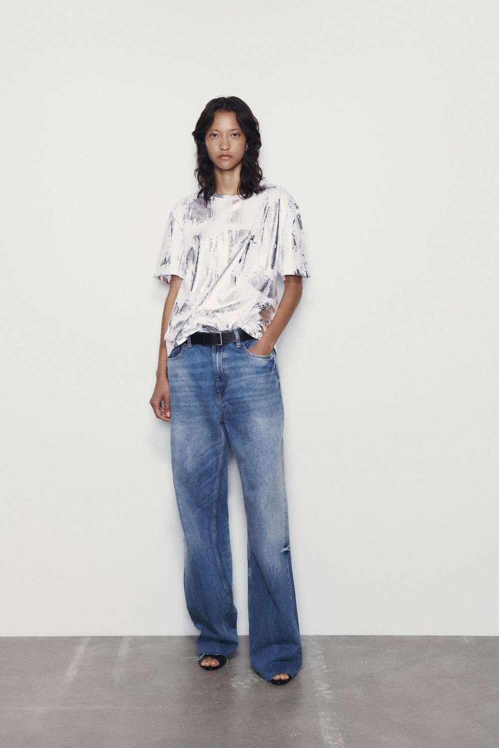 

Футболка с коротким рукавом Zara, белый