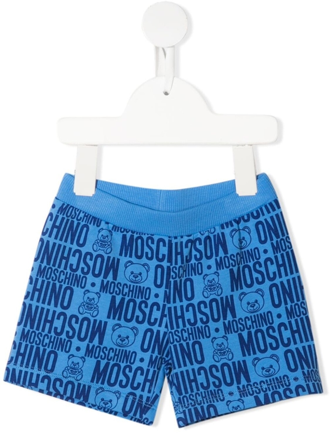

Moschino Kids шорты из джерси с монограммой, синий