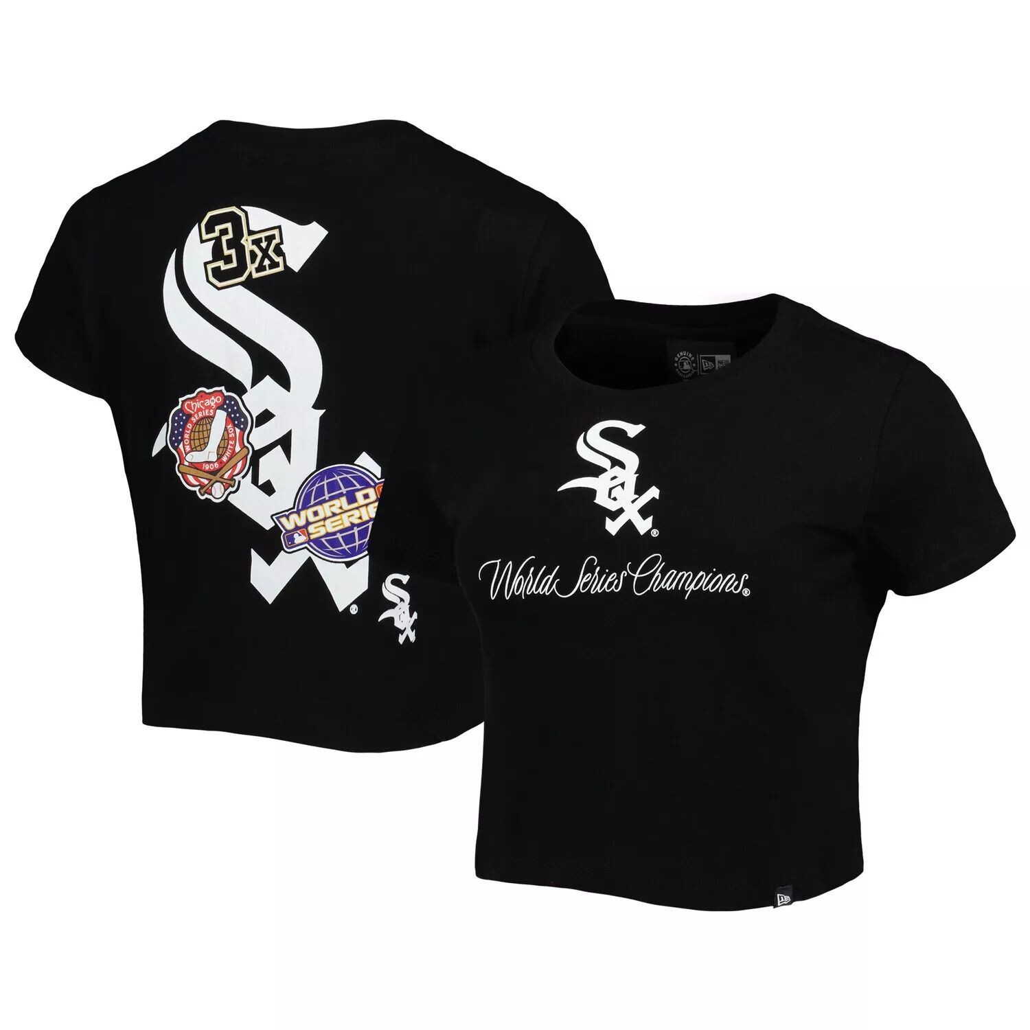 

Женская черная футболка New Era Chicago White Sox Historic Champs New Era, Черный
