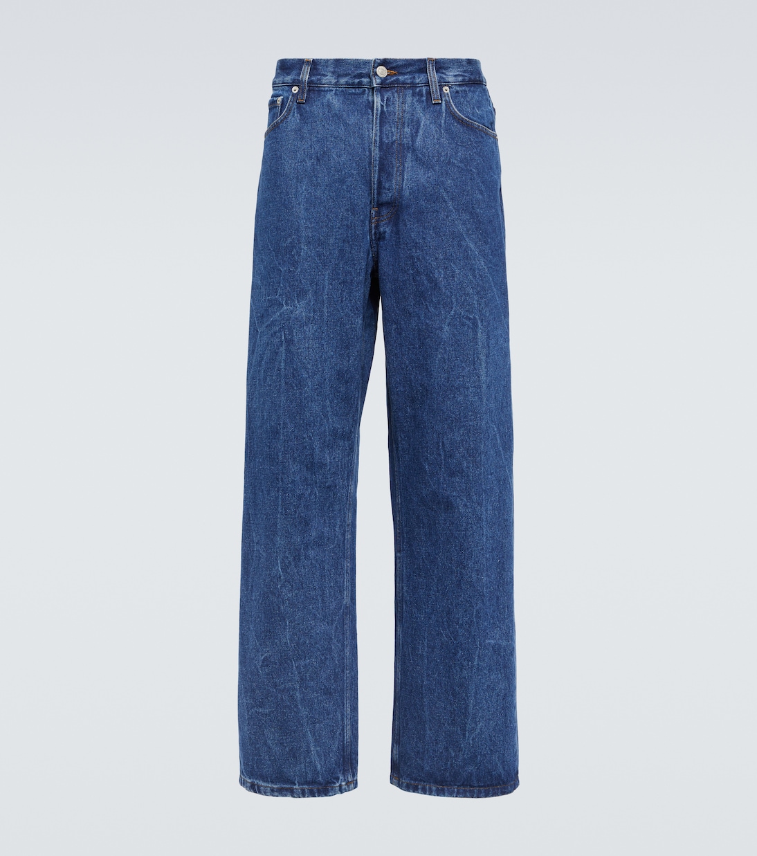 Широкие джинсы Dries Van Noten, синий