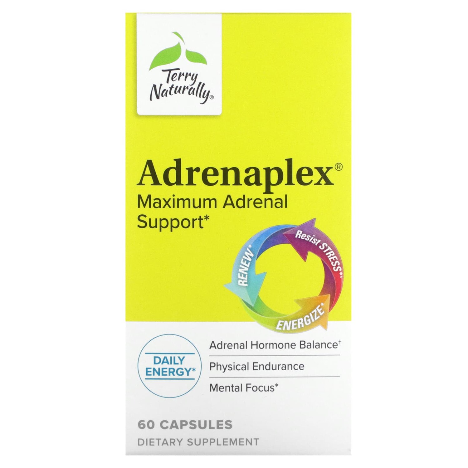 

Adrenaplex, максимальная поддержка надпочечников, 60 капсул, Terry Naturally