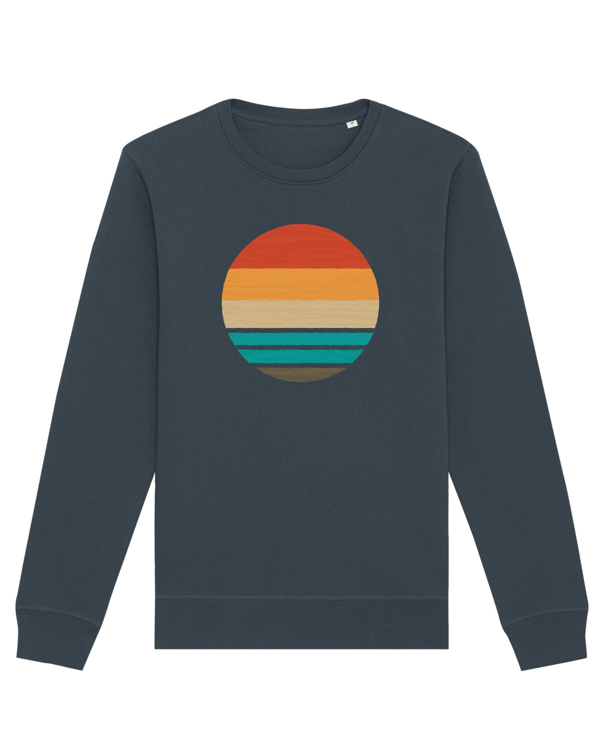 

Толстовка wat Apparel Retro sunset ocean, цвет India Ink Grey