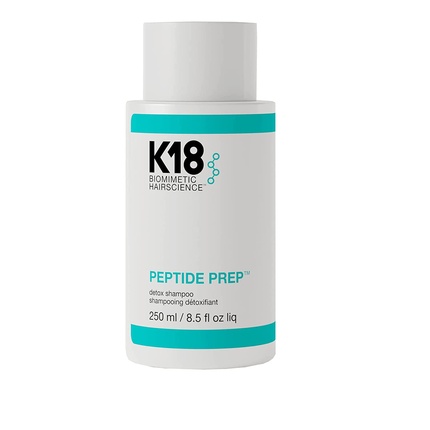 Биомиметический шампунь для волос Hairscience Peptide Prep Detox, 250 мл, Ph 3,8-4,2, безопасный для цвета, K18