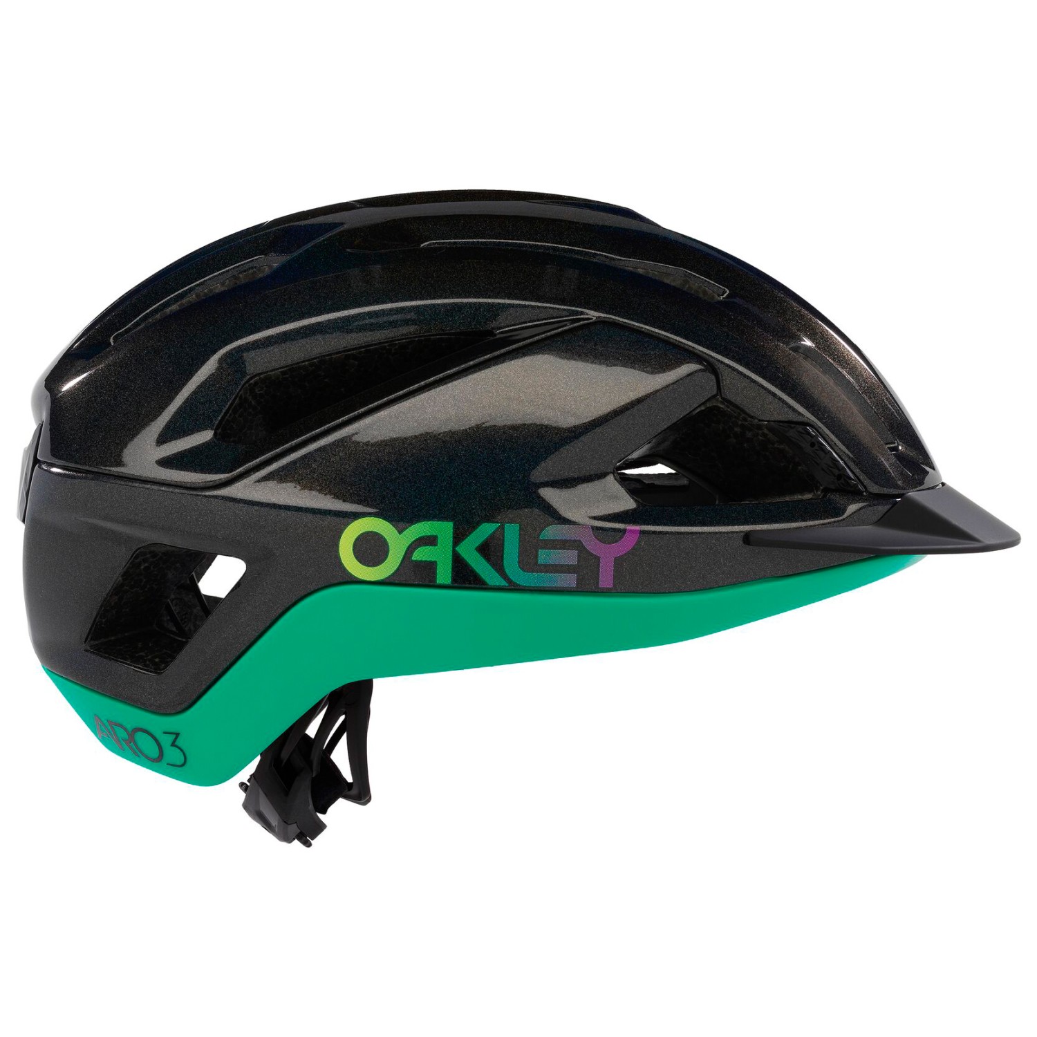 цена Велосипедный шлем Oakley ARO3 Allroad, цвет Glossy Black Galaxy/Celeste Fct Plt