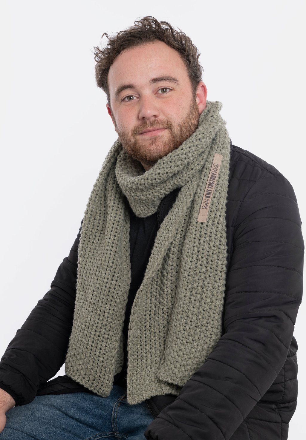 Шарф CARRY Knit Factory, цвет urban green слинги amazonas шарф carry sling