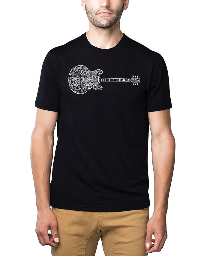 Мужская футболка премиум-класса с рисунком Word Art — Blues Legends LA Pop Art, черный