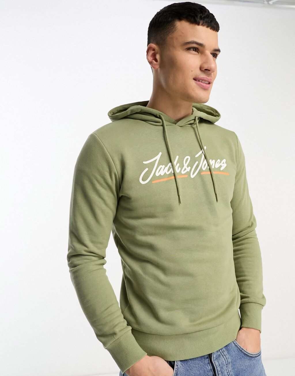 

Бледно-зеленая толстовка с логотипом Jack & Jones, Зеленый