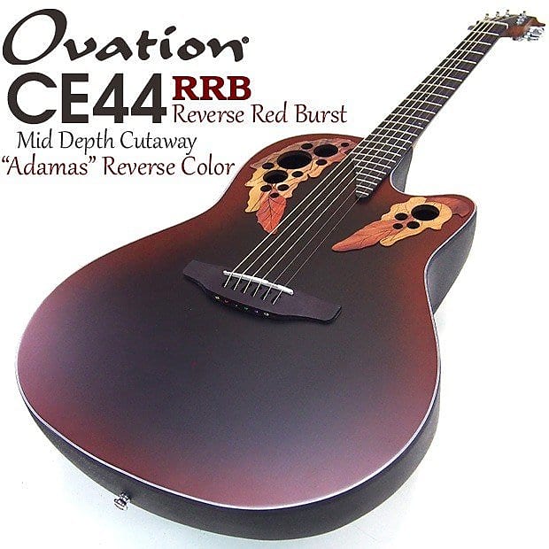 Акустическая гитара Ovation CE44-RRB Celebrity Elite Mid-Depth Lyrachord Body 6-String Acoustic-Electric Guitar ovation ce44 1 celebrity elite mid cutaway sunburst электроакустическая гитара с вырезом