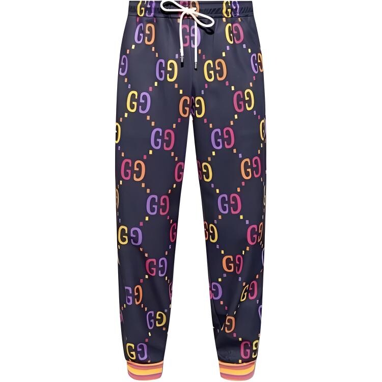 Повседневные брюки мужские синие Gucci, синий