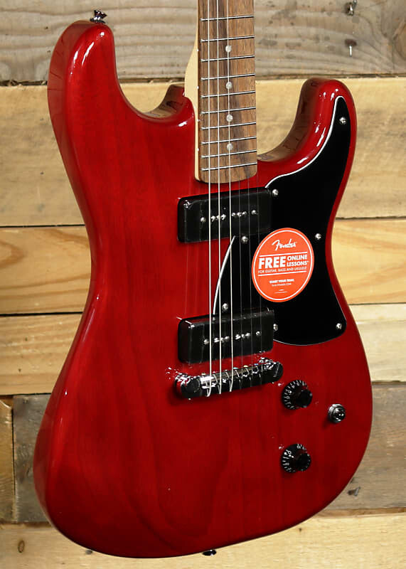 

Электрогитара Squier Paranormal Strat-O-Sonic Electric Guitar Crimson Red Transparent