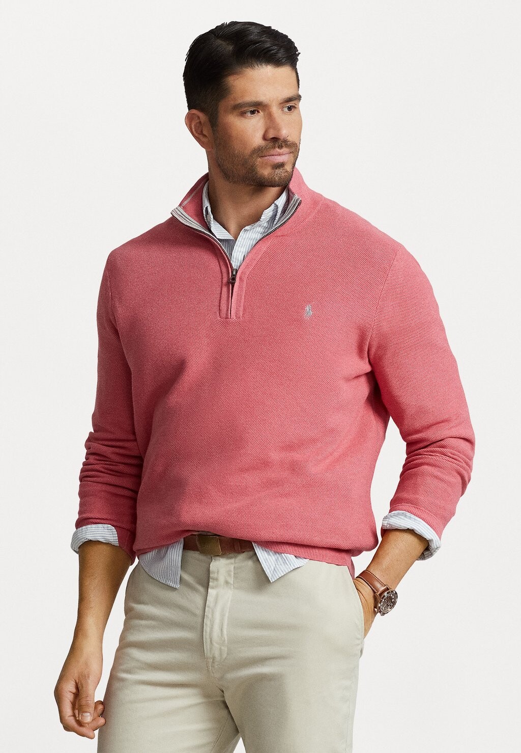 

Свитер ДЛИННЫЙ РУКАВ Polo Ralph Lauren Big & Tall, красный небесный вереск