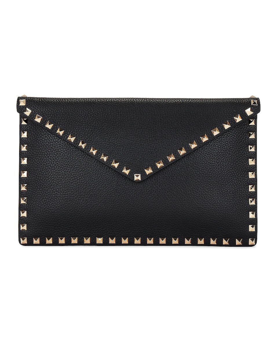 

Сумка Valentino Garavani Rockstud Large Flat Pouch, неро