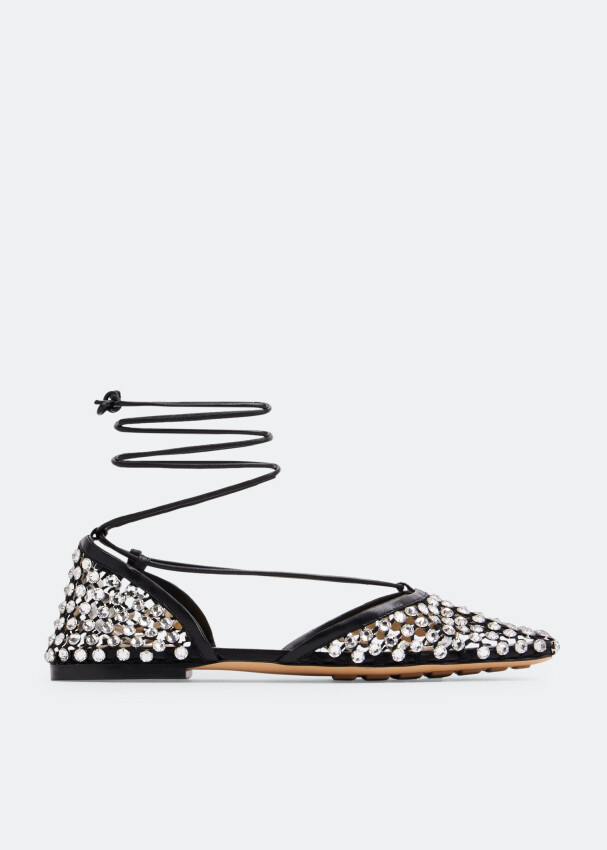 

Сандалии Bottega Veneta Sparkle Stretch, черный