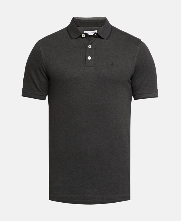 

Рубашка-поло из пике Jack & Jones, темно-серый