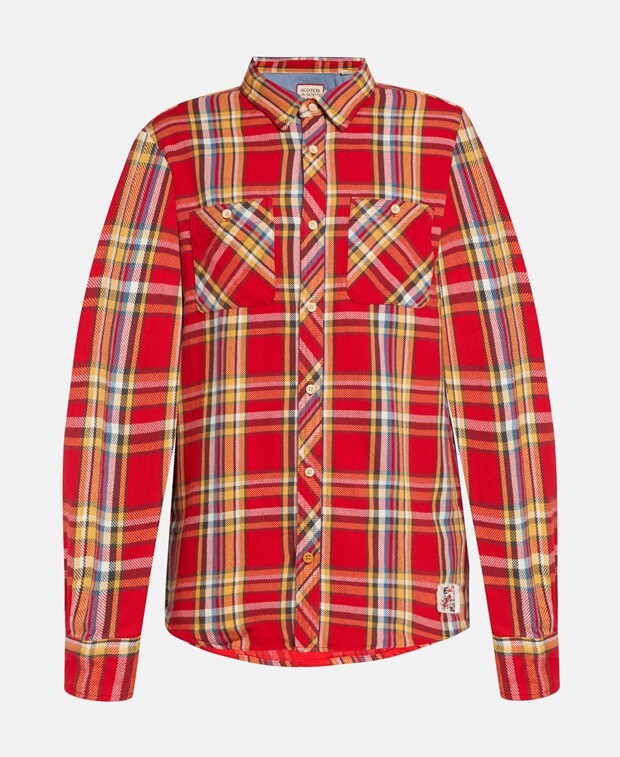 

Рубашка с длинными рукавами – стандартный крой Scotch & Soda, красный