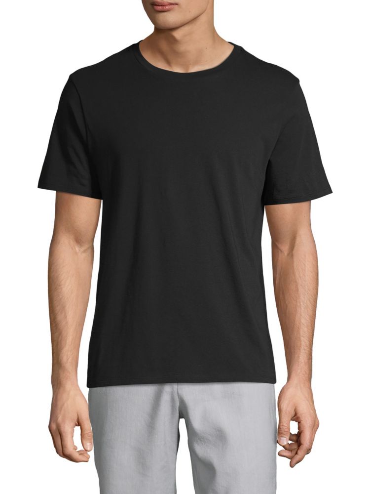 Хлопковая футболка с коротким рукавом Vince, черный хлопковая футболка с коротким рукавом vince цвет vermouth