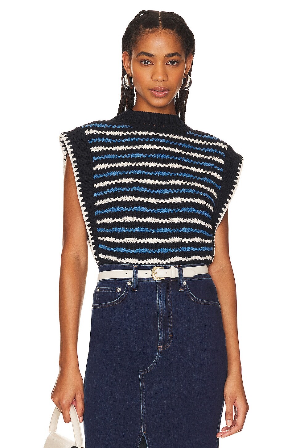 

Свитер Veronica Beard Tarina Vest, цвет Navy Multi