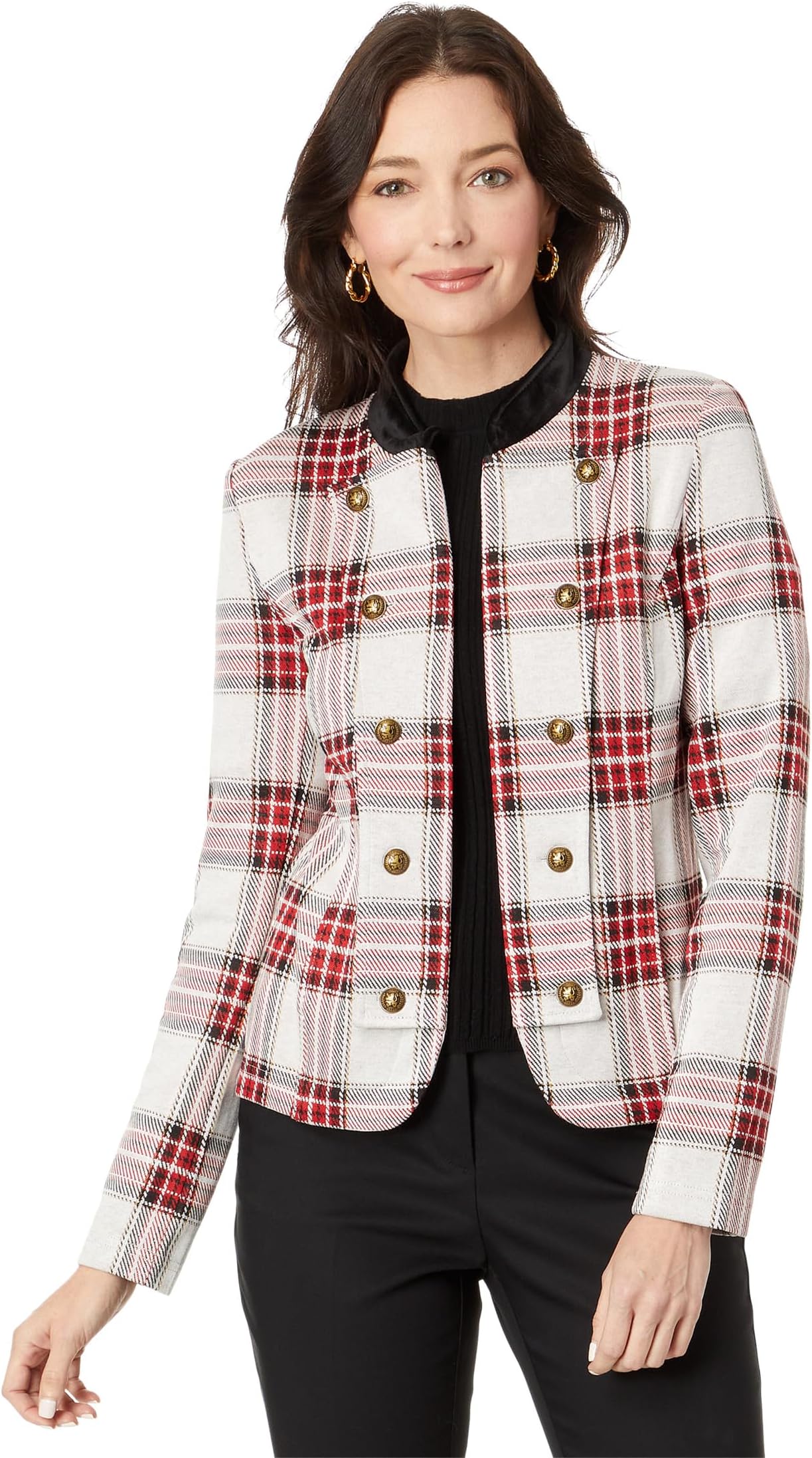 цена Куртка Tartan Band Jacket Tommy Hilfiger, цвет Cream Multi