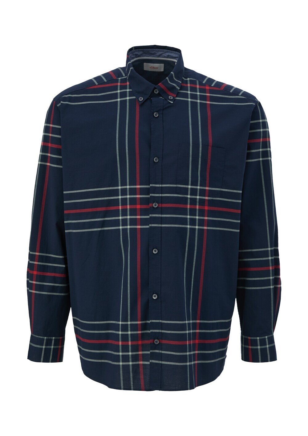 

Комфортная рубашка на пуговицах s.Oliver Men Big Sizes, темно-синий