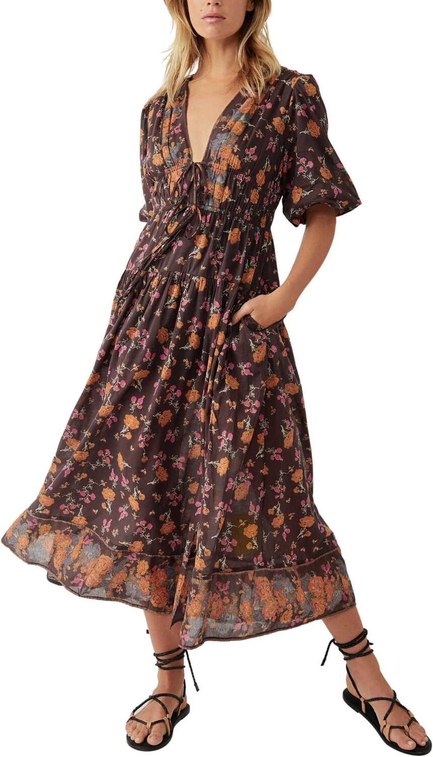 

Платье макси Lysette Free People, цвет Chocolate Combo