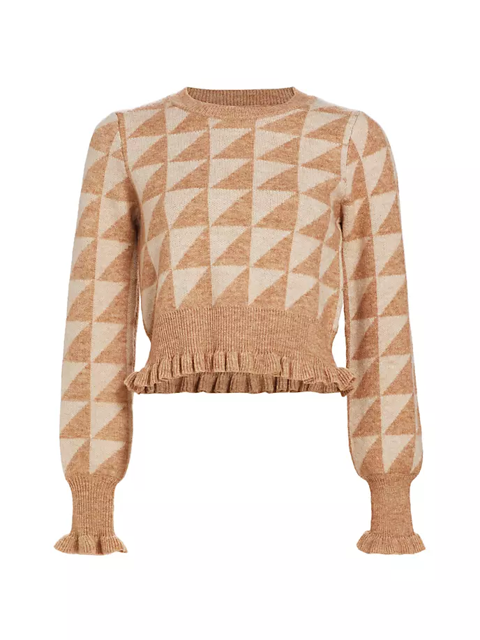 Укороченный вязаный свитер Blaise En Saison, серо-коричневый