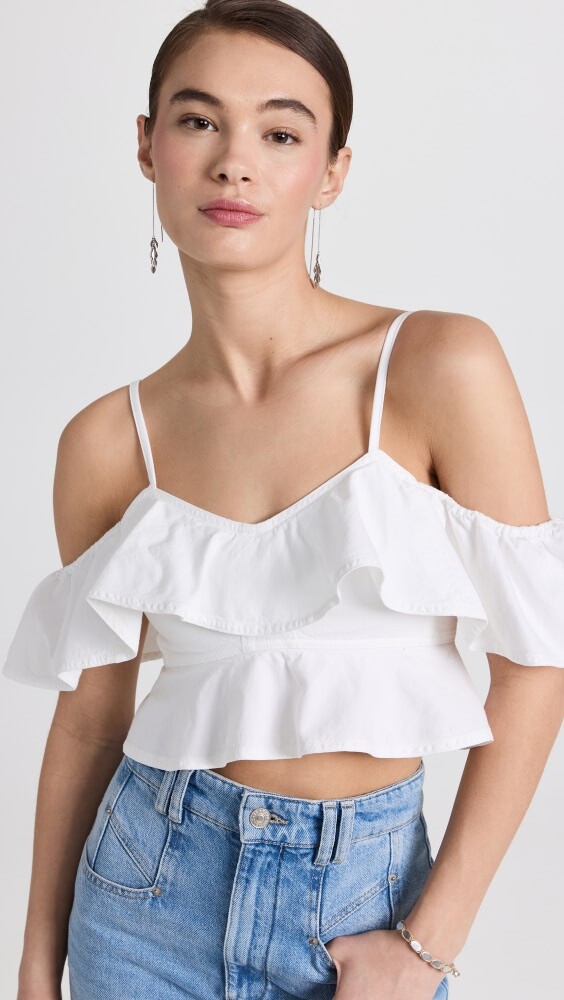

Топ Isabel Marant Étoile Voloteo, белый