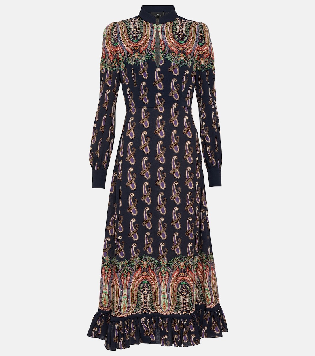 

Платье миди с узором пейсли Etro, мультиколор