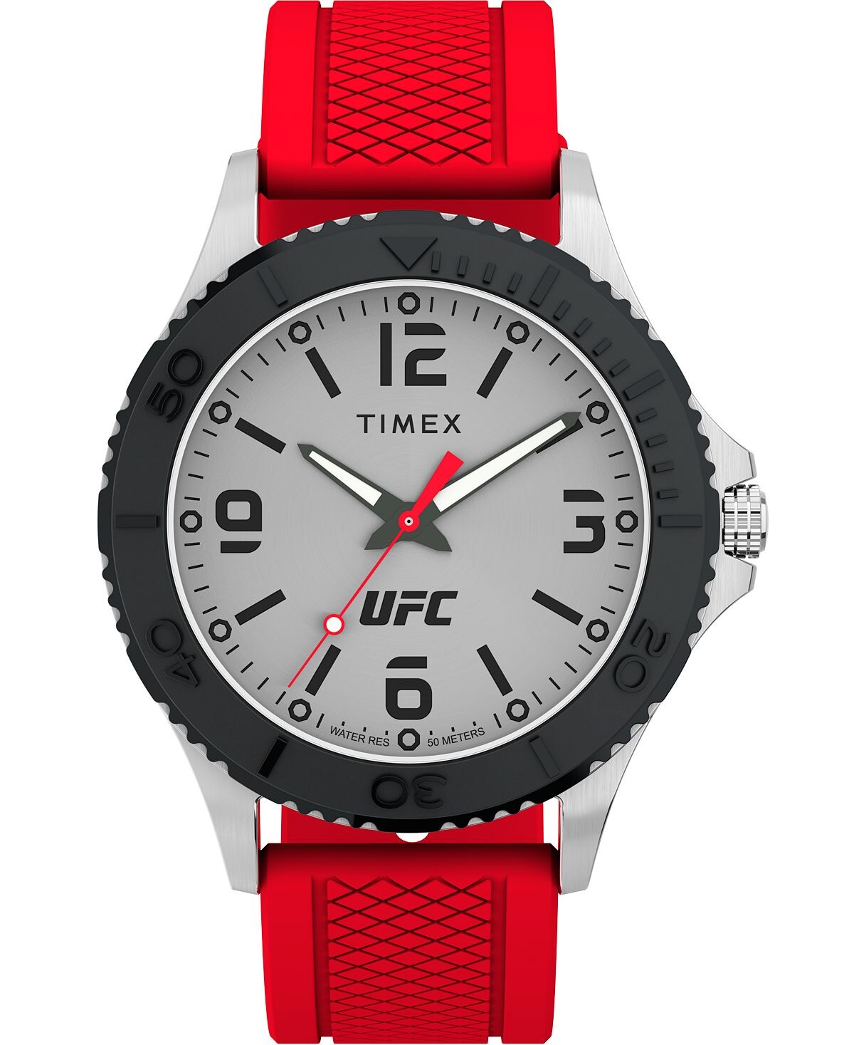 

Мужские кварцевые силиконовые красные часы UFC Gamer, 42 мм Timex