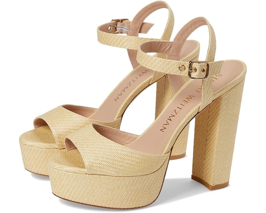 

Туфли Stuart Weitzman Ryder 95 Platform Sandal, цвет Wheat