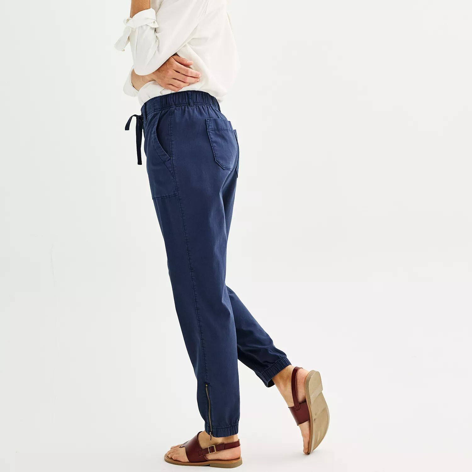 Универсальные брюки-джоггеры Petite Sonoma Goods For Life со средней посадкой Sonoma Goods For Life unaffected semi flare denim