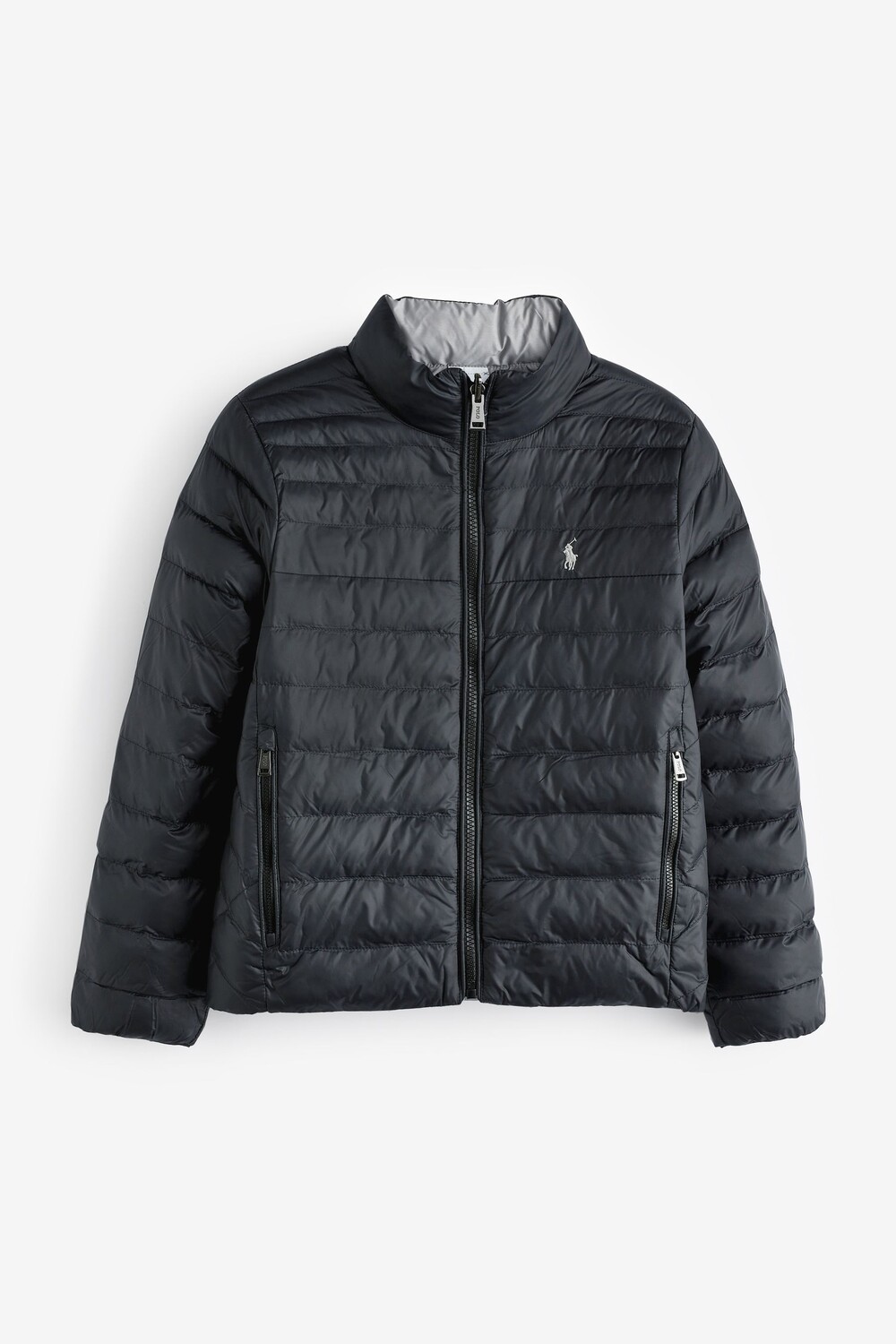 

Серая двусторонняя куртка для мальчика с логотипом Polo Ralph Lauren, серый
