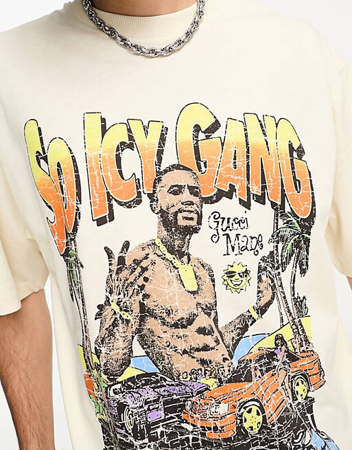 

Белая футболка унисекс с принтом Gucci Mane COLLUSION, Белый