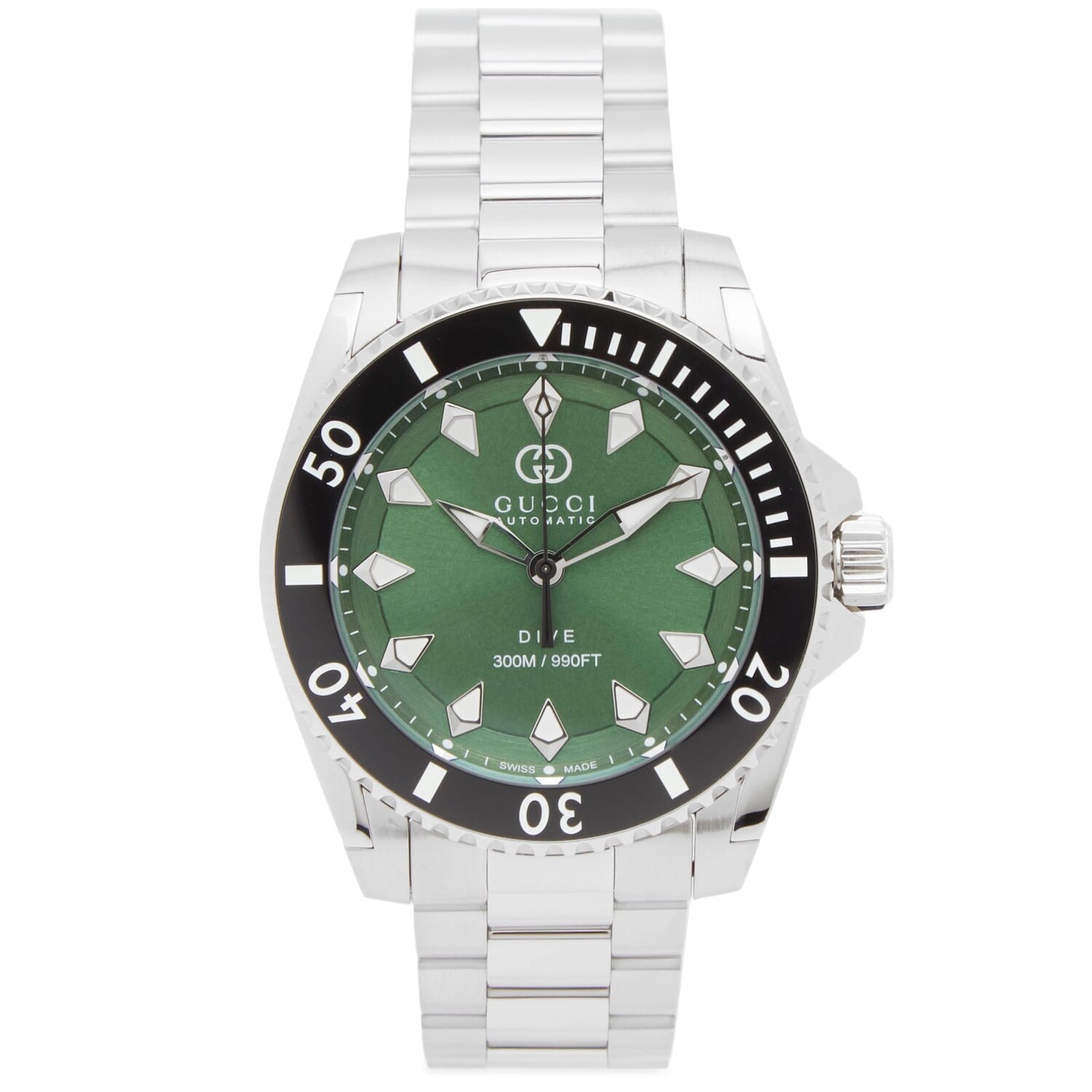 

Часы Gucci Dive Watch 40Mm, цвет Silver & Green