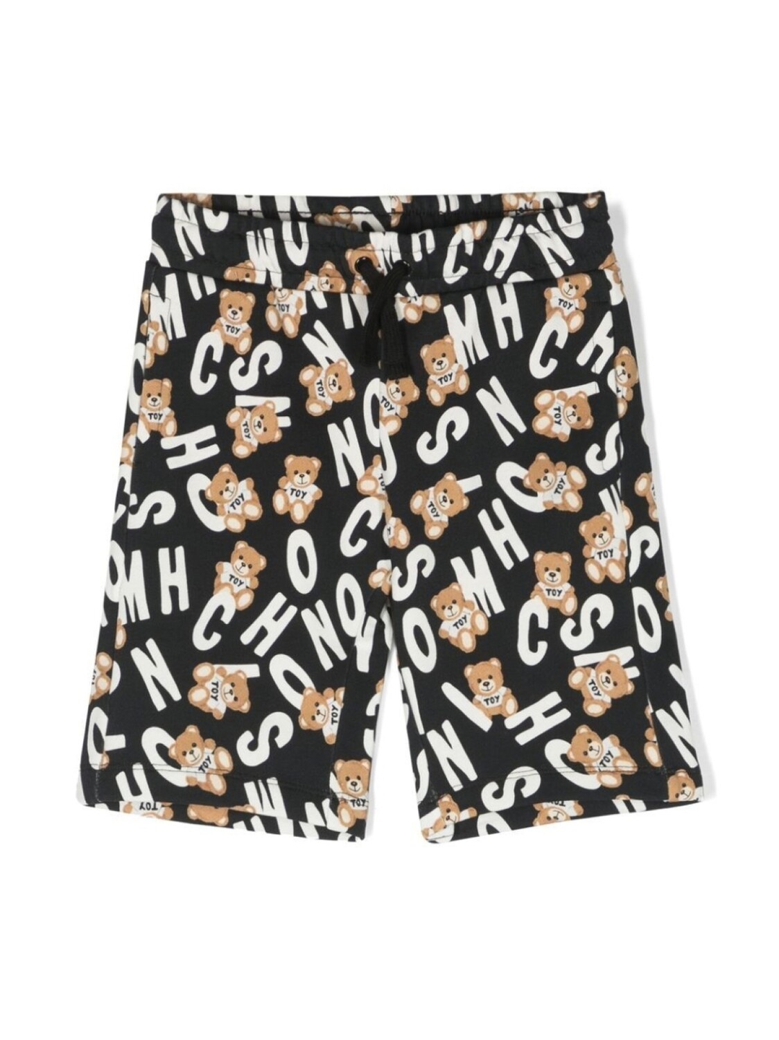 

Moschino Kids шорты с кулиской и принтом Teddy Bear, черный