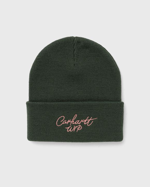 

Шапка Carhartt Wip Signature Beanie, цвет sycamore tree / dusty rose