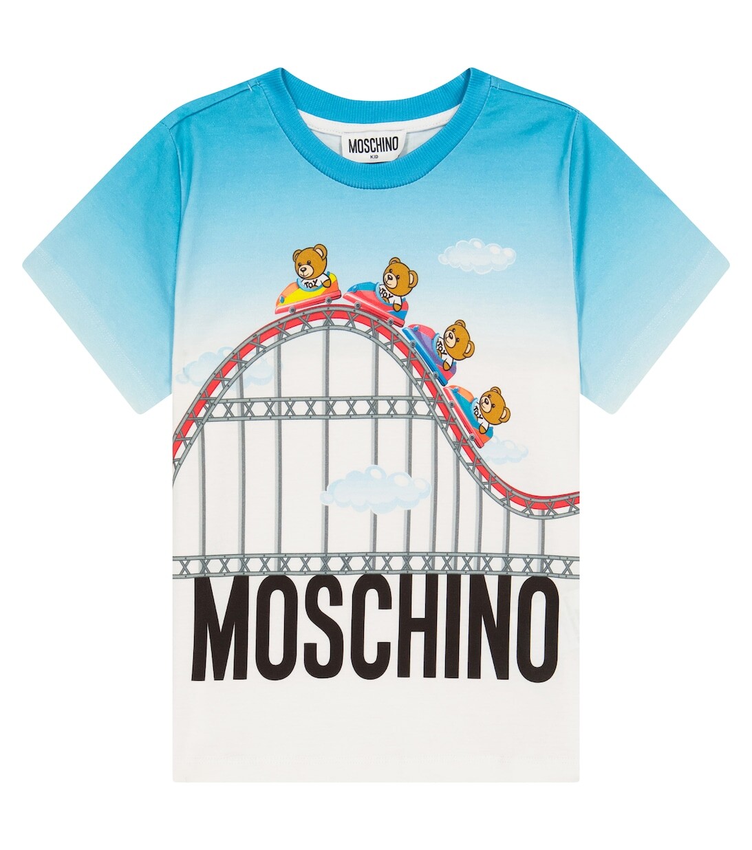 

Хлопковая футболка с принтом Moschino, белый