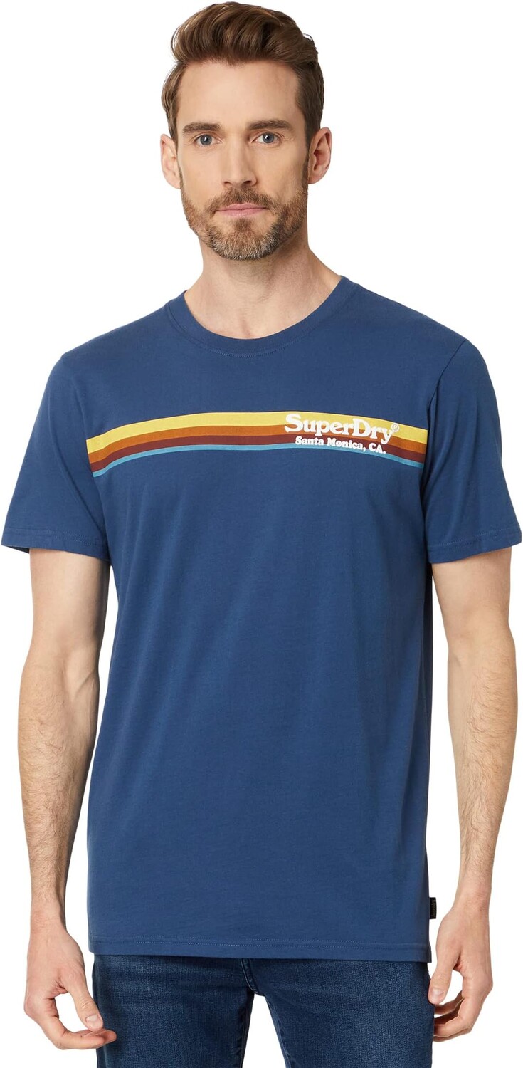 

Винтажная футболка для мероприятий Superdry, цвет Skate Blue