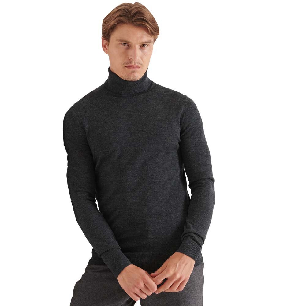 

Свитер Superdry Studios Merino Roll Neck, черный