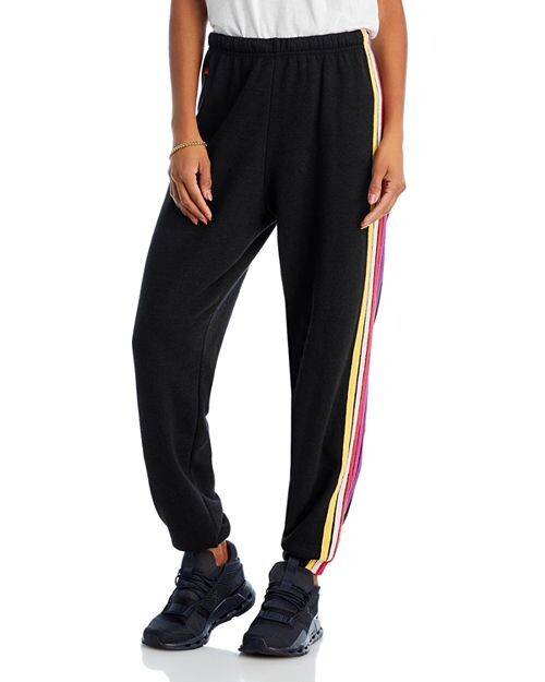 

Спортивные штаны в радужную полоску Aviator Nation, цвет Black