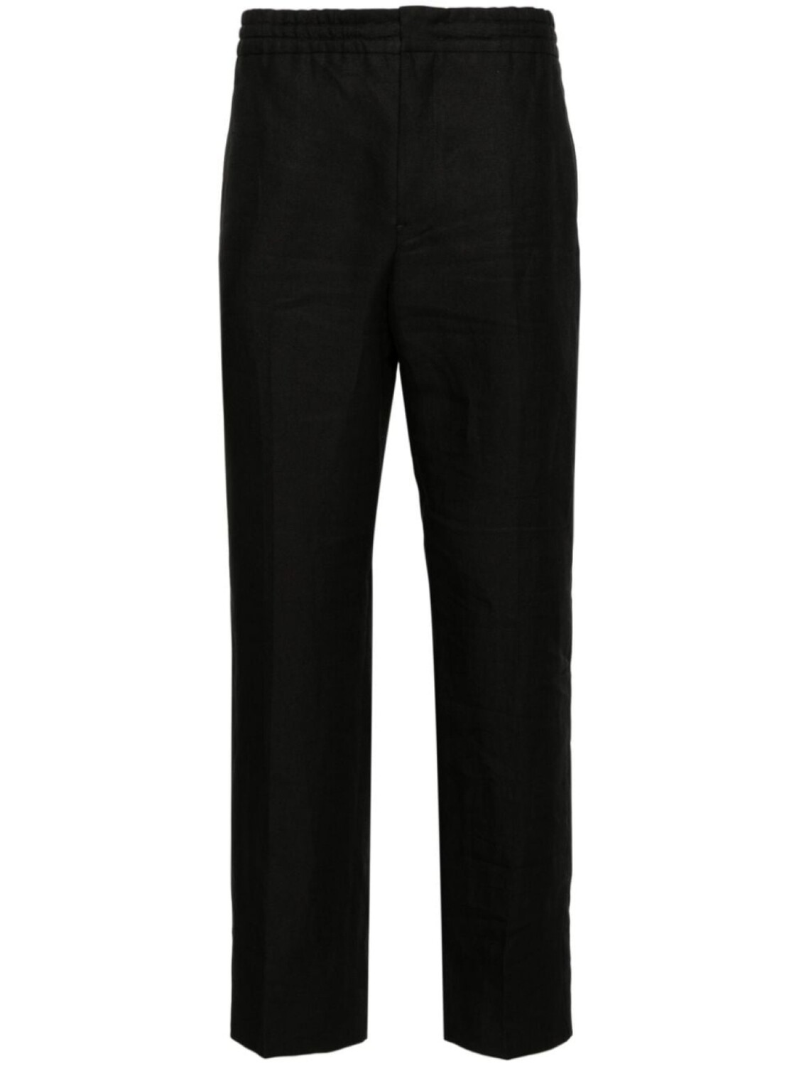 

Льняные зауженные брюки Zegna, черный
