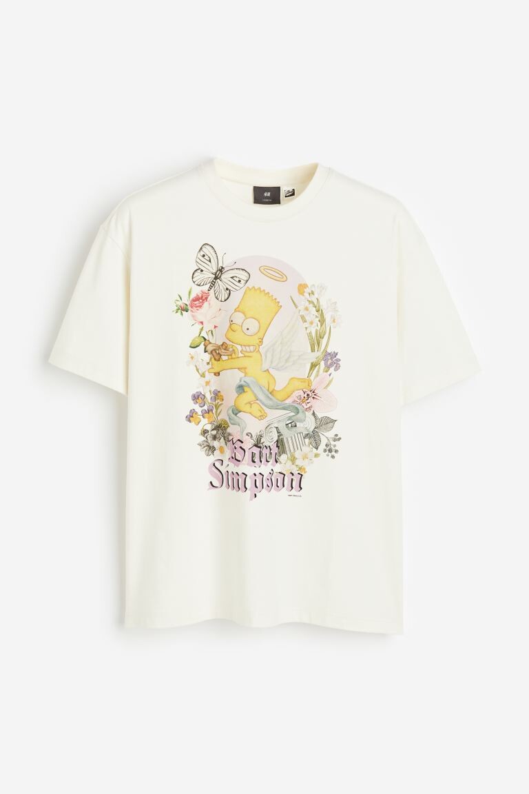 

Футболка свободного кроя H&M, белый