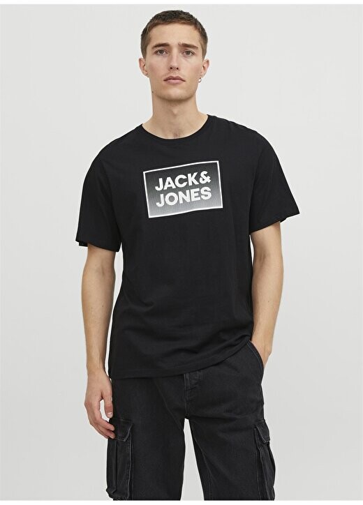

Черная мужская футболка с круглым воротником JJSTEEL TEE SS CREW NECK Jack & Jones, черный