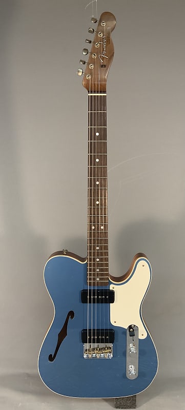 Электрогитара Fender Custom Shop Limited P-90 Tele Thinline - Ice Blue Metallic limited edition custom shop chrome gold black neck plate for st tele electric guitar including screws