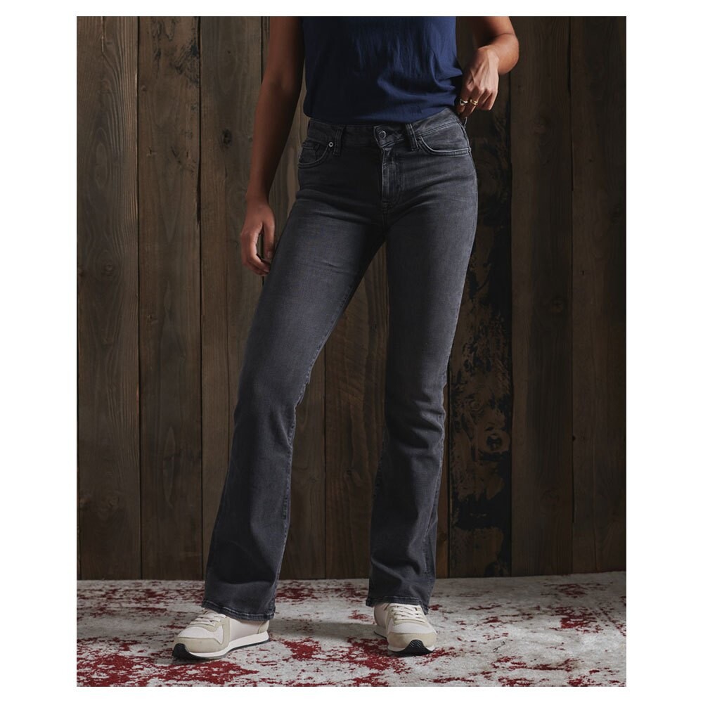 

Джинсы Superdry Mid Rise Slim Flare, серый