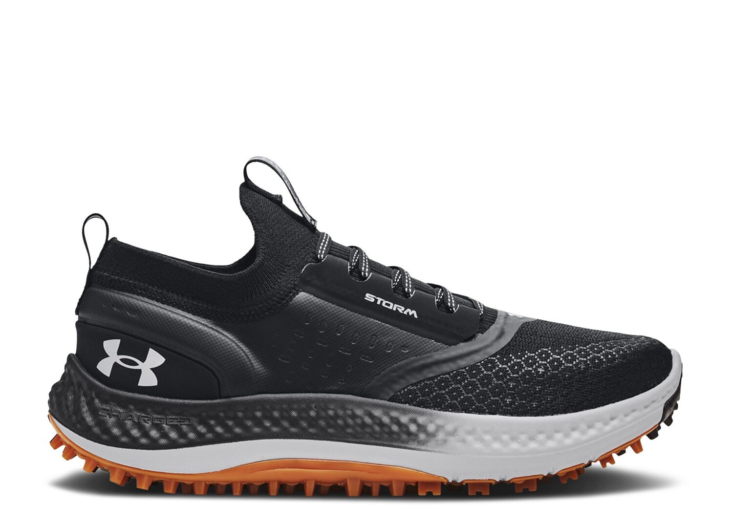 

Кроссовки Under Armour Charged Phantom Spikeless Golf 'Black Grey Gum', черный